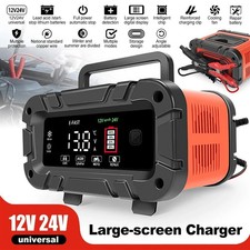 20-Amp Smart Car Battery Charger,12V/20A 24V/10A Lifepo4/Lead-Acid AGM SLA GEL