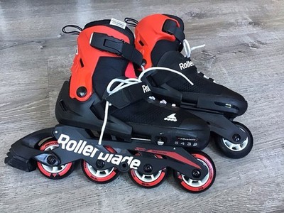 Rollerblade Microblade 4WD Inline Skates - Adjustable Size 1-4 Red &Black