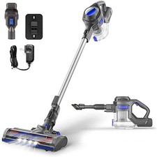 Moosoo XL-618A Cordless 4-in-1 Lightweight Stick Vacuum Cleaner, Blue