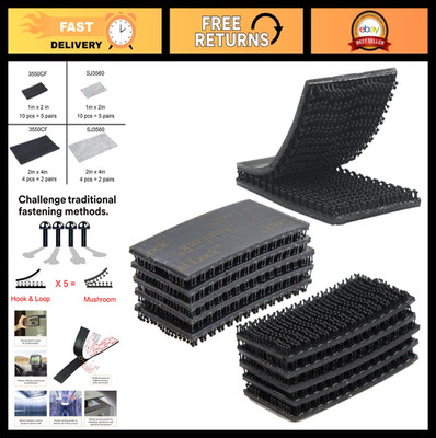 Heavy Duty Dual Lock Tape 1'' x 2'' - 10pcs Reclosable Fastener, Self-Stick Mounti