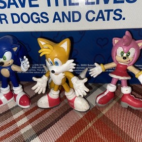 2000 Toy Island Sonic Adventure Bendy Figures Lot Sega Dreamcast 