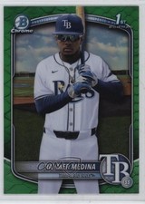 2025 Bowman Chrome Prospects Green Reptilian Refractor 22/99 Raymer Medina 1i7n