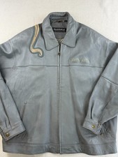 Pelle Pelle Grigio Pantera Taglia 50 Giacca Vintage y2k Zip Up