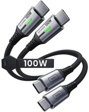 INIU 100W Short USB C to C Cable, 1ft, 2-Pack Type C 1ft 1ft, Black