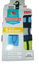 Boys size Medium 10/12 Breathable Micro-Mesh Boxer Briefs 5 Pack Assorted