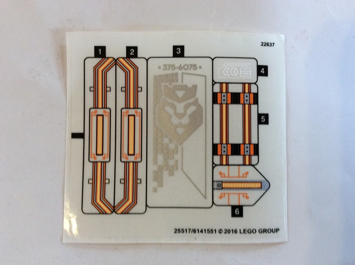 New Lego Nexo Knights Replacement Sticker Sheet Only from 70324