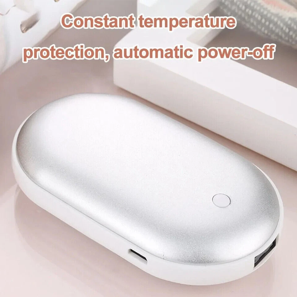 Portable Mini Hand Warmer USB Rechargeable 2 In1 Pocket Power Bank Winter Heater - image 4 of 4