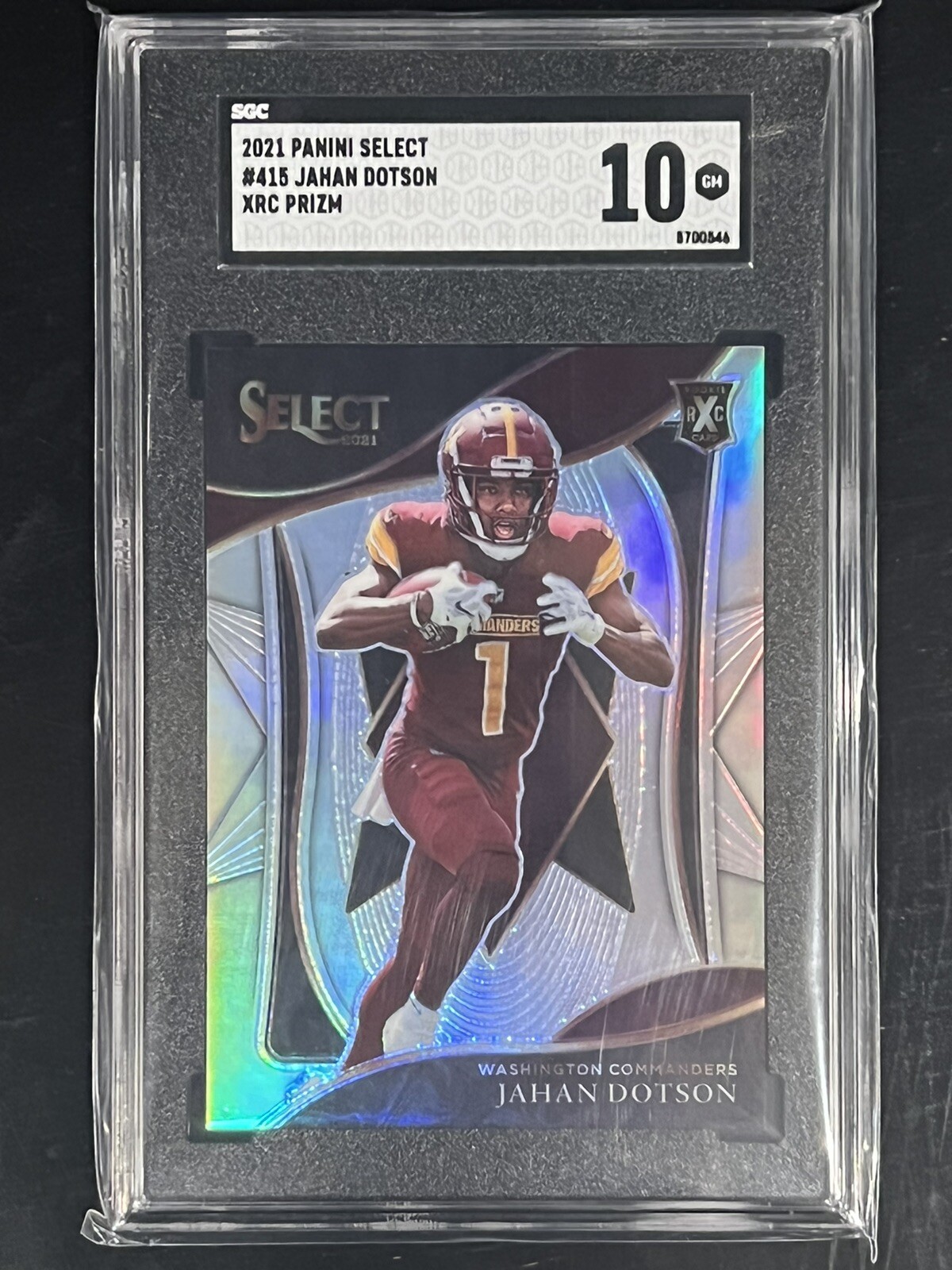 2021 Select Jahan Dotson XRC Prizm SGC 10 GEM MINT