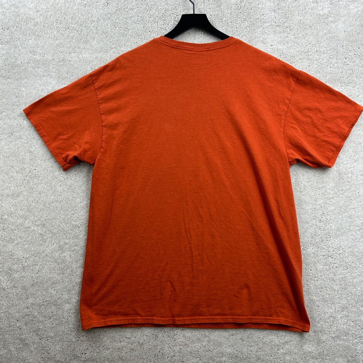 T-shirt Hanes Orange Motif Chien, Taille L Homme, Neuf Avec étiquette