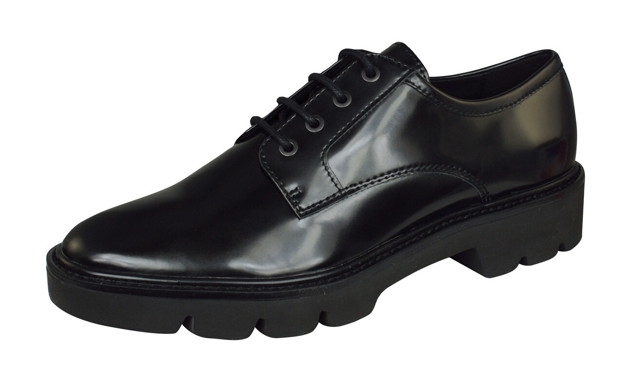 Geox D Quinlynn C Womens Lace Up Shoes - Black