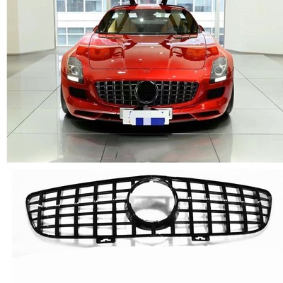 Front Bumper Vertical Grille Grill For 2010 2011-2015 2012 Benz C197 SLS GTR