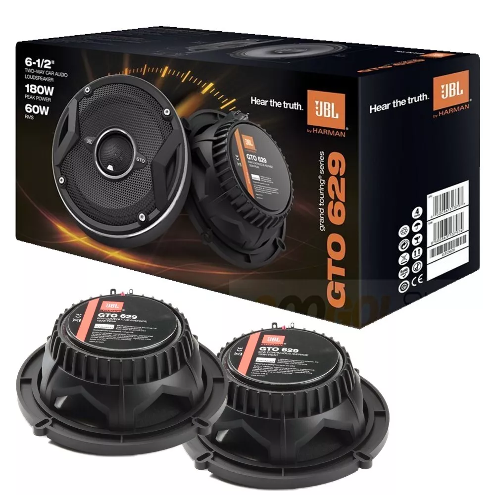 JBL GTO629 6-1/2 inch 360 Watts 2 -Way Coaxial Car/Truck Audio Upgrade  Speakers