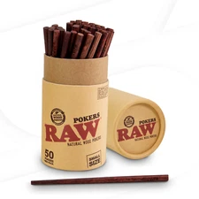 RAW Poker Natural Wood Small | 50 Pokers | FREE SHIPPING