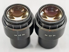 Zeiss Microscope Pair Focusing Eyepieces PL 10x 25 Ultra Wide Field