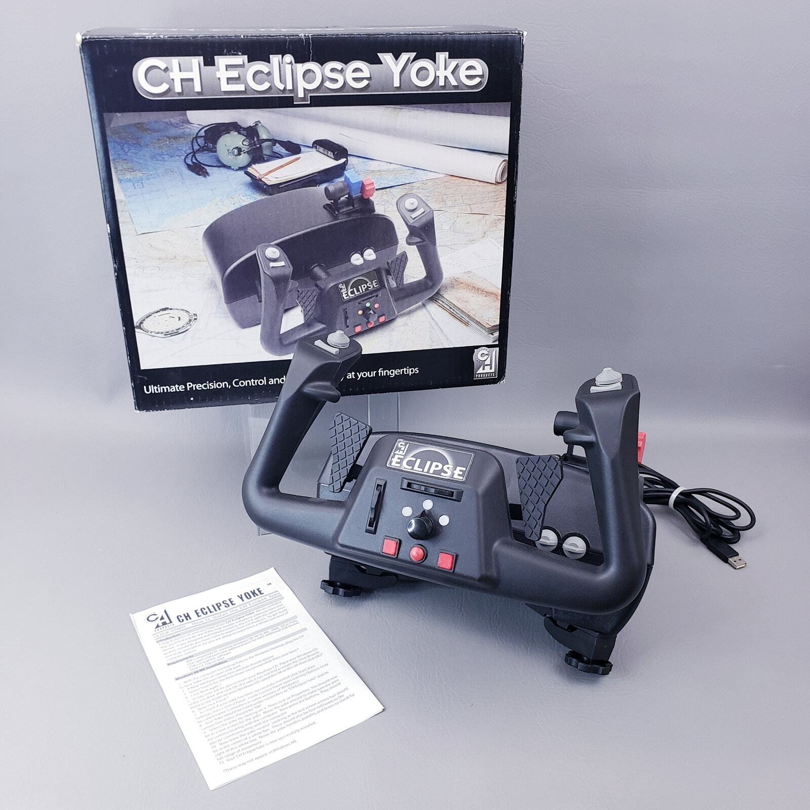 CH PRODUCTS Eclipse Yoke Flight Controller 200-616 for USB PC in Original Box