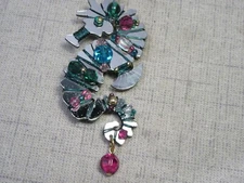 LIZTECH ARTISAN 1990 SEAHORSE BROOCH PIN SIGNED