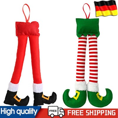 Stuffed Elf Legs for Car Decor for Indoor and Outdoor Christmas Decorations
