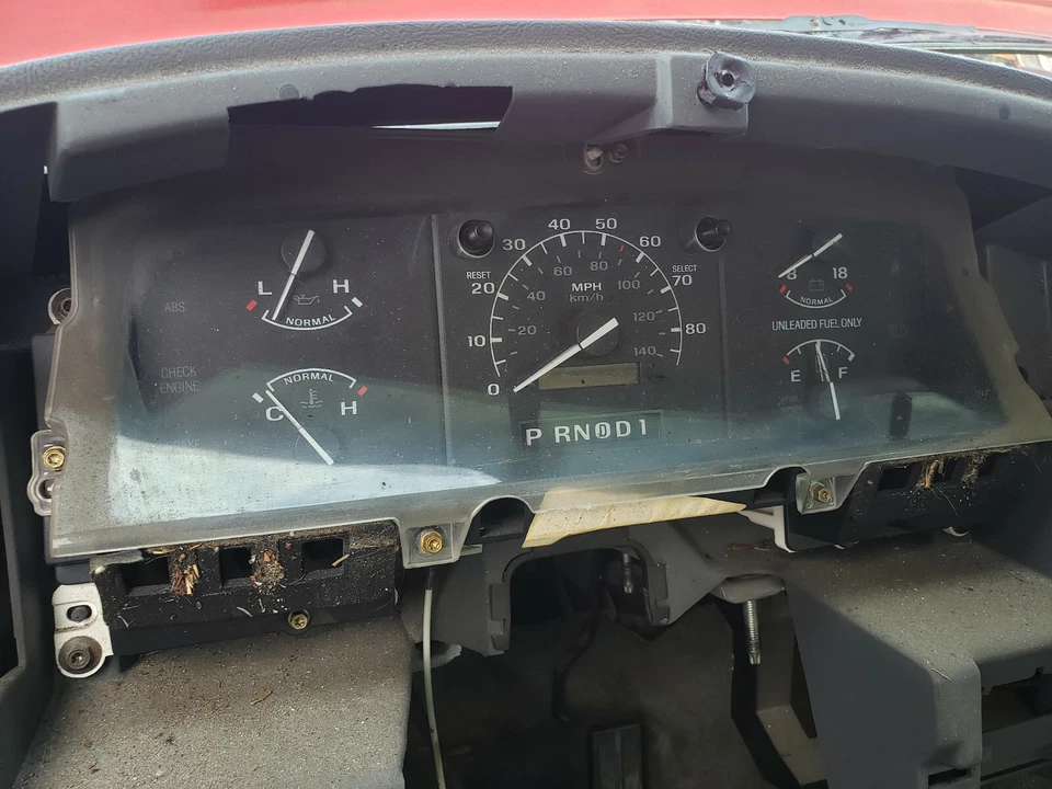 Medidores de velocímetro 1992-1997 Ford F150 F250 Bronco painel de instrumentos fabricante de equipamento original - Imagem 2 de 3