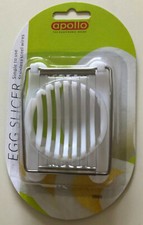 EGG SLICER-KITCHEN TOOL SLICING BOILED EGGS FOR SANDWICHES/ SALADS-WHITE/PLASTIC