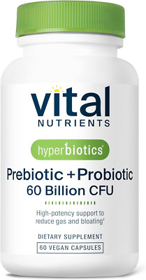 Vital Nutrients Prebiotic + Probiotic 60 Billion CFU (Prev. Pre+Pro 60B) | Hi...