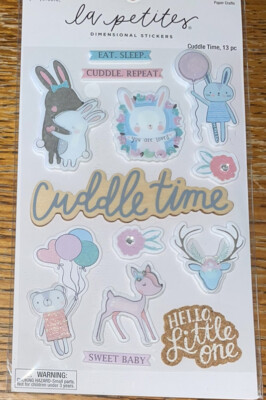 La Petites Sweet BABY Hello Little One Eat Sleep Cuddle Repeat Scrapbook Sticker