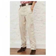 ba&sh Cotton Linen Blend Pantalon Curious in Natural