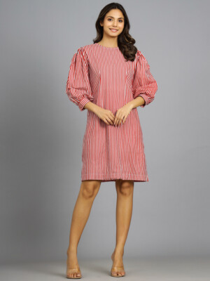 yellow beach dresses One Summer Connie Cotton Dress - Geo Leaves main image 0