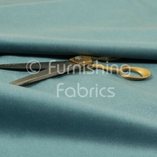 Soft Quality Low Velour Chenille Teal Blue Velvet Furnishing Upholstery Fabric