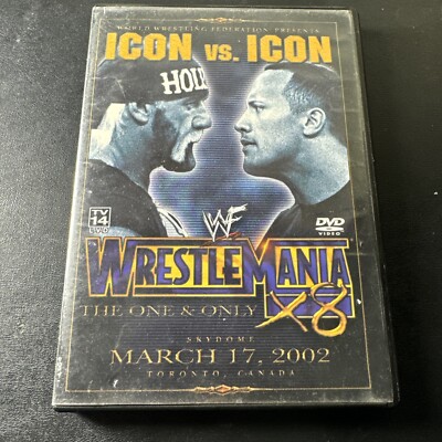 WWF WrestleMania X8 18 (DVD, 2002, 2-Disc Set) w Mini Poster Hulk