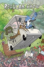 Regular Show Poster Jumping off Ramp Mordecai and the Rigbys Muscle Man Benson