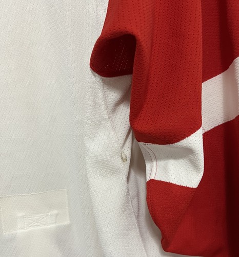 DETROIT RED WINGS Men White Center Ice Pro Authentic Jersey Fight Strap L/44 CCM - Picture 10 of 11