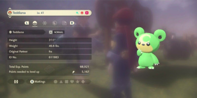 Pokemon Legenden Arceus 6 IV Shiny Alpha TEDDIURSA