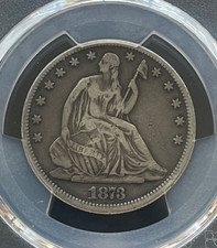 1873-CC 50c Seated Liberty Half Dollar, Key Date++ Coin