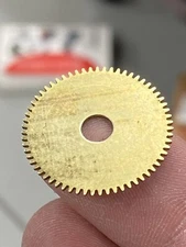 SOLID BRASS SPUR GEAR 64 PITCH 63 TEETH HIGH PRECISION 7/32" BORE 20 DEGREE P.A.