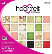 Heartfelt Creations Wild Poppy Collection 12"x12" Paper Pad