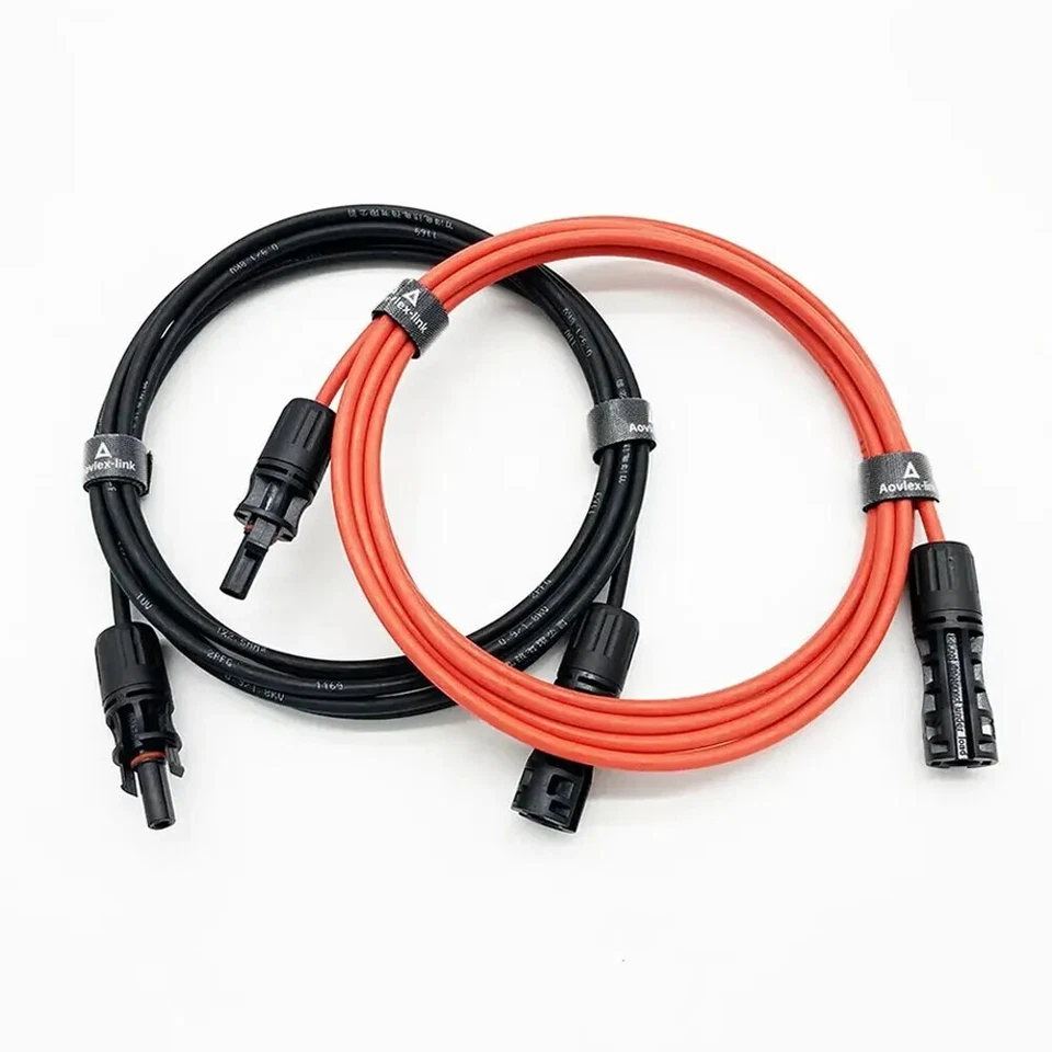 2x Solar Anschlusskabel für Solarmodule 4 mm² / 6 mm² mit Stäubli MC4 Evo2 Steck