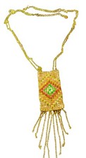 NAKAMOL Designer Signed Beaded Dangling Long Necklace Vintage Jewelry