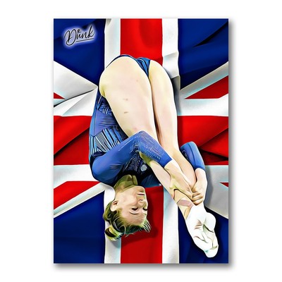Bryony Page National Hero Sketch Card Limited 01/30 Dr. Dunk Signed