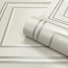 Gold Navy Textured Wood Panelling Effect Vinyl Wall Feature Wallpaper Gunmetal