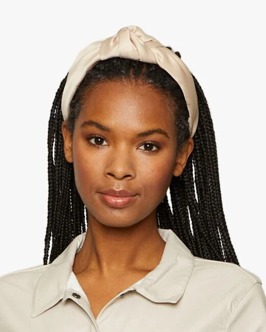 NWOT EUGENIA KIM MARYN KNOT SATIN HEADBAND CHAMPAGNE $145 | eBay