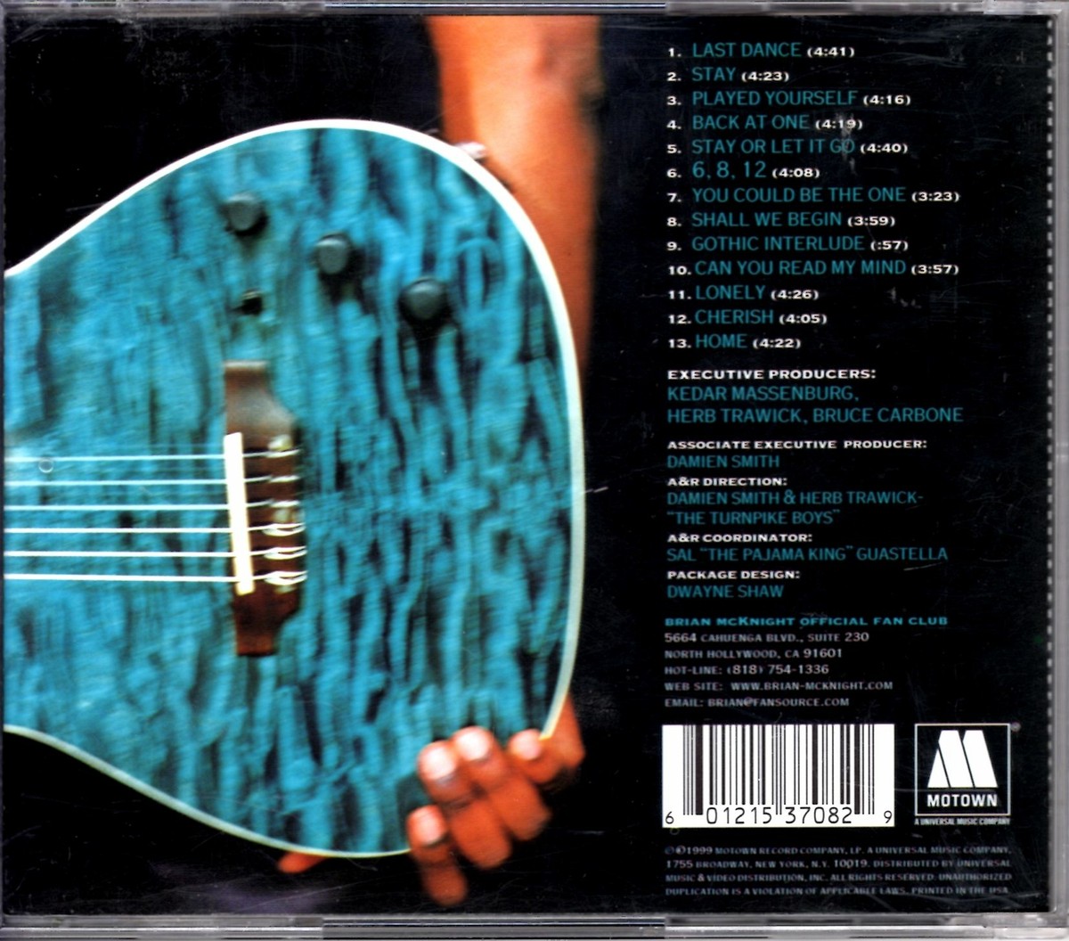 Brian McKnight Back At One 1999 OG CD 1st Press Album Rap Hiphop