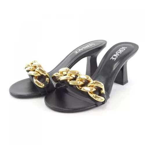 Sandali donna in pelle colore nero VERSACE taglia 38