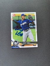Korry Howell Signed 2018 Bowman Draft Card Milwaukee Brewers Autograph COA