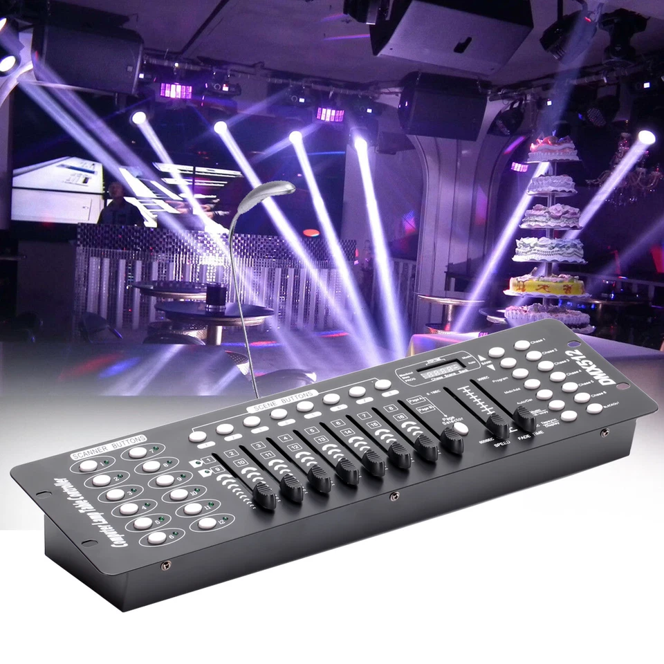 192 Kanäle DMX-512 Controller-Konsole für DJ Disco Bar Party mit Bühnenlichtlase - Bild 4 von 4