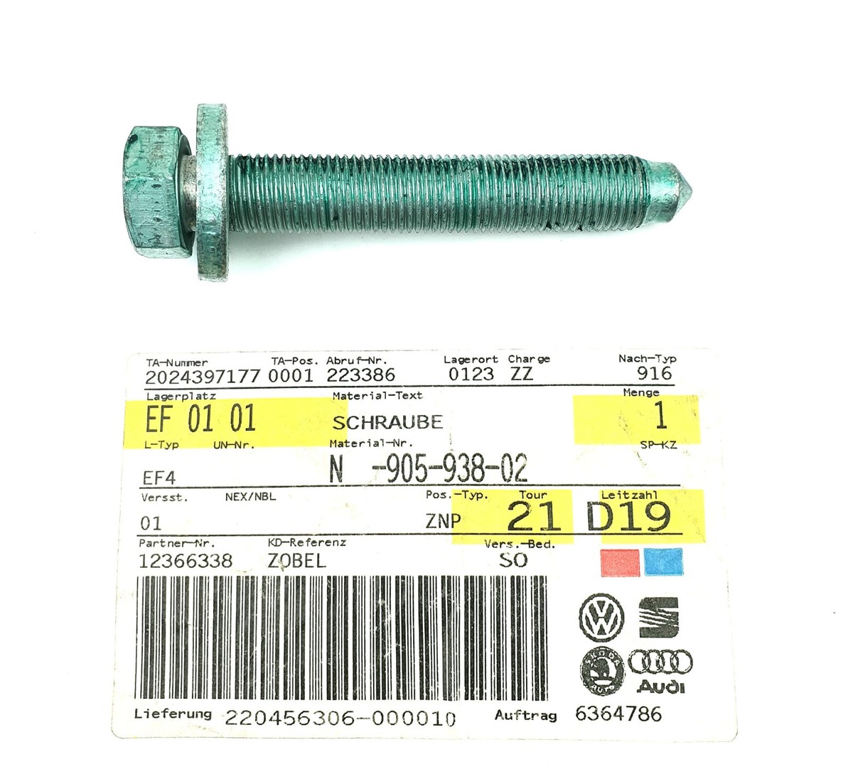 Original Volkswagen N90593802 Skt-Schraube Steering Front Sharan 