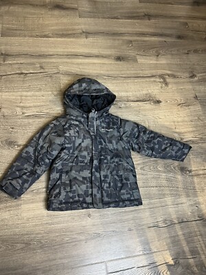 Columbia hooded puffer jacket camo 迷彩 美品 COLUMBIA Boys Hooded Coat Camo Full Zip Camo Snow 4 T Outerwear