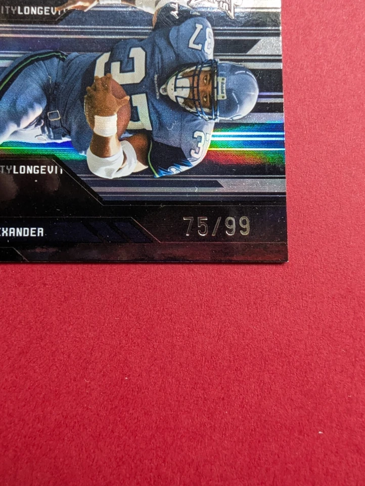 2005 Leaf Rookies & Stars Longevity Black /99 Shaun Alexander #85 - Image 3 of 4