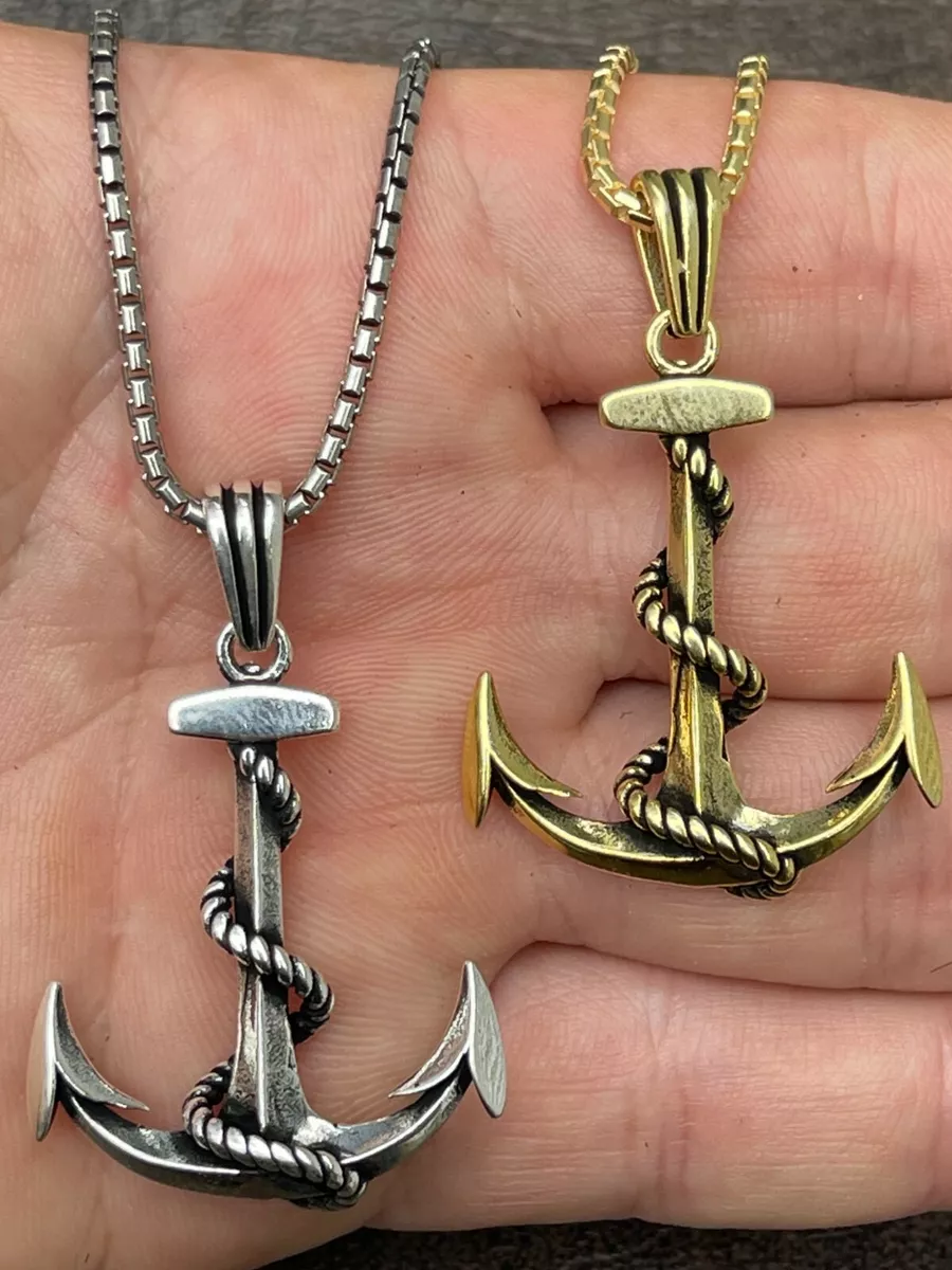 Navy and silver necklace sale