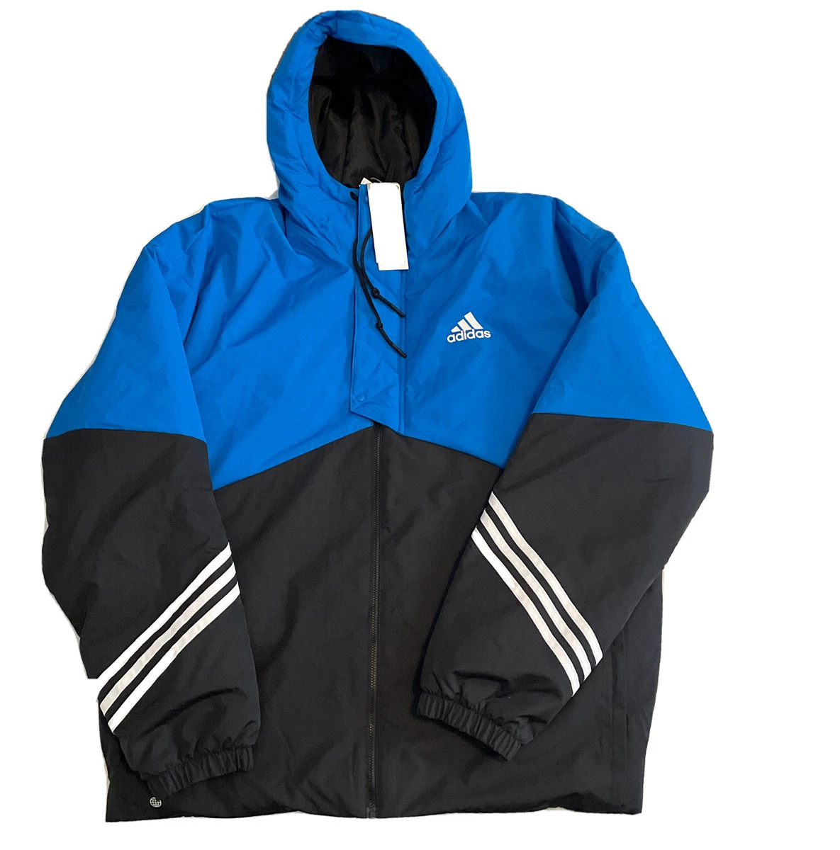 New adidas BTS INS Insulated Men&#039;s Size Hooded Blue Zip Jacket H65745 | eBay