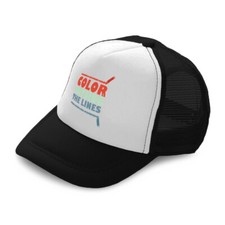 Kids Trucker Hat Colour Outside The Lines Crayons Boys Caps  Girls Caps